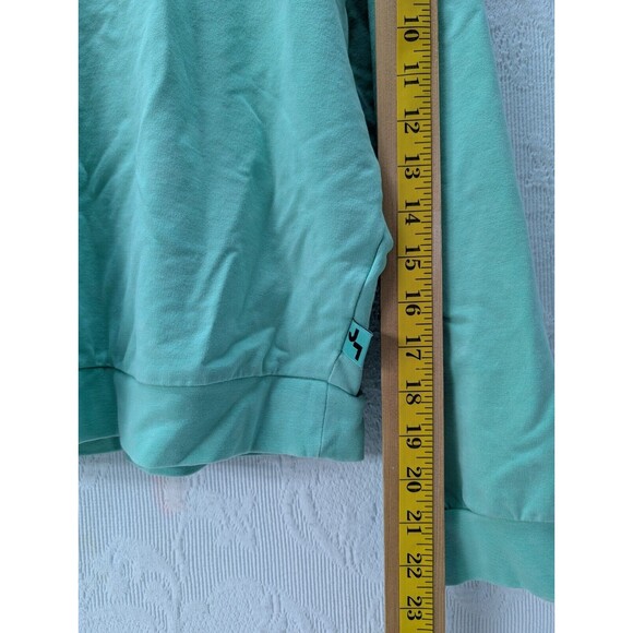 Joy Lab Women's Mint Green Light Long Sleeve French Terry Pullover Sweatshirt M - Picture 7 of 9